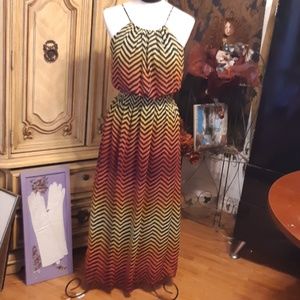 Sunset Sundress dress Summer sz M